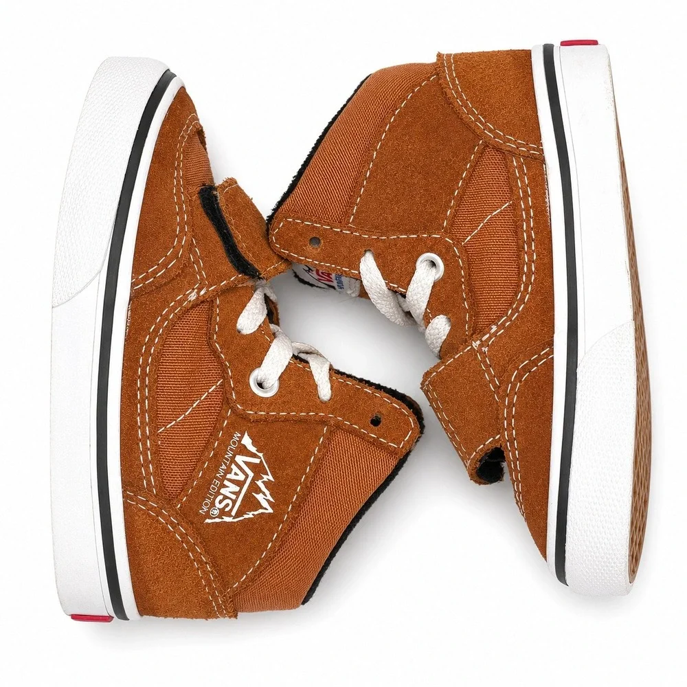 Vans MTE Mountain Edition Toddler Boys Size 5 Brown Suede Hook Loop Skate Shoes‎